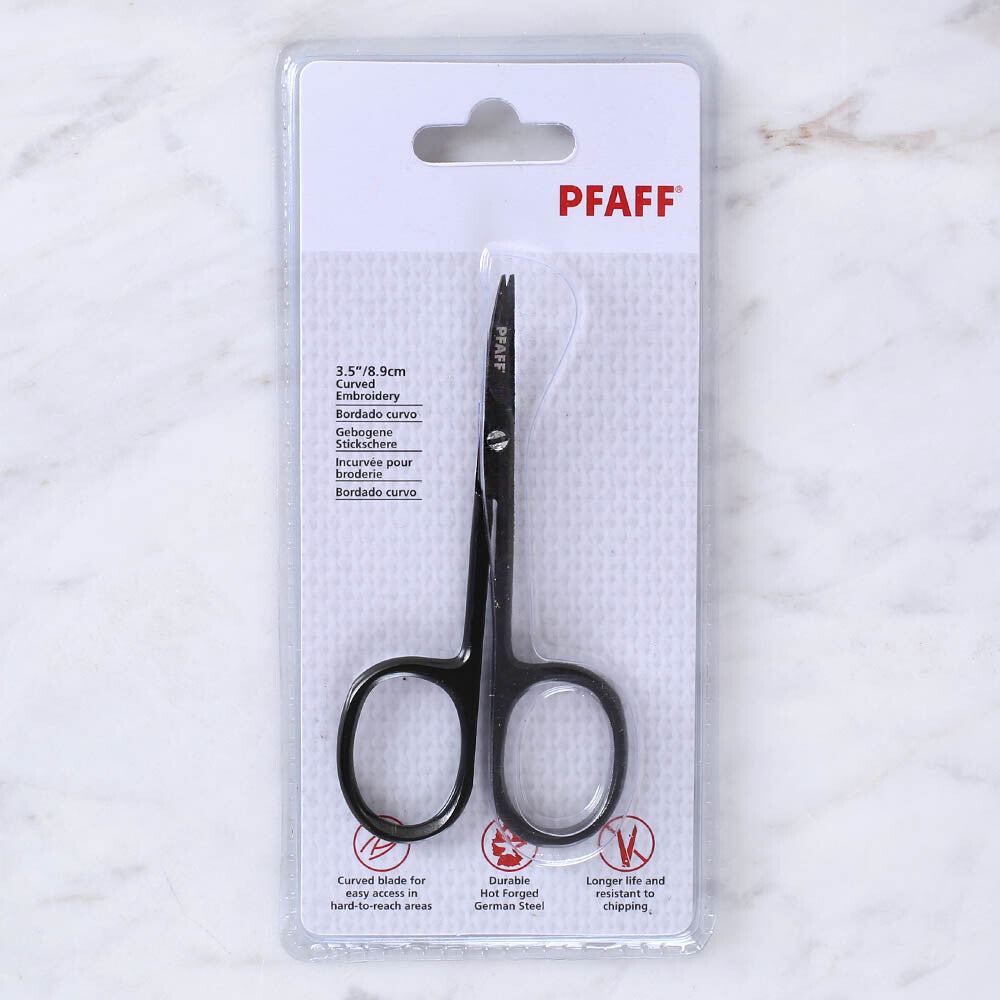 PFAFF Kıvrık Uçlu Nakış Makası 3.5 inç - Siyah